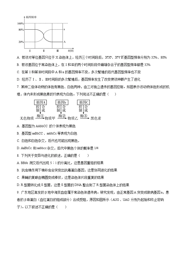 精品解析:湖南省衡阳市第一中学2023-2024学年高一下学期期末考试生物试题(原卷版)第3页