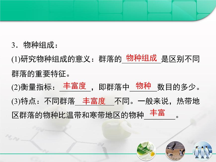 人教版 (新課標)高中生物必修3 4-3《群落的結構》復習課件第5頁