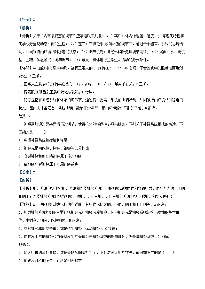 河北省邯郸市大名县2024_2025学年高二生物上学期10月月考试卷含解析第2页