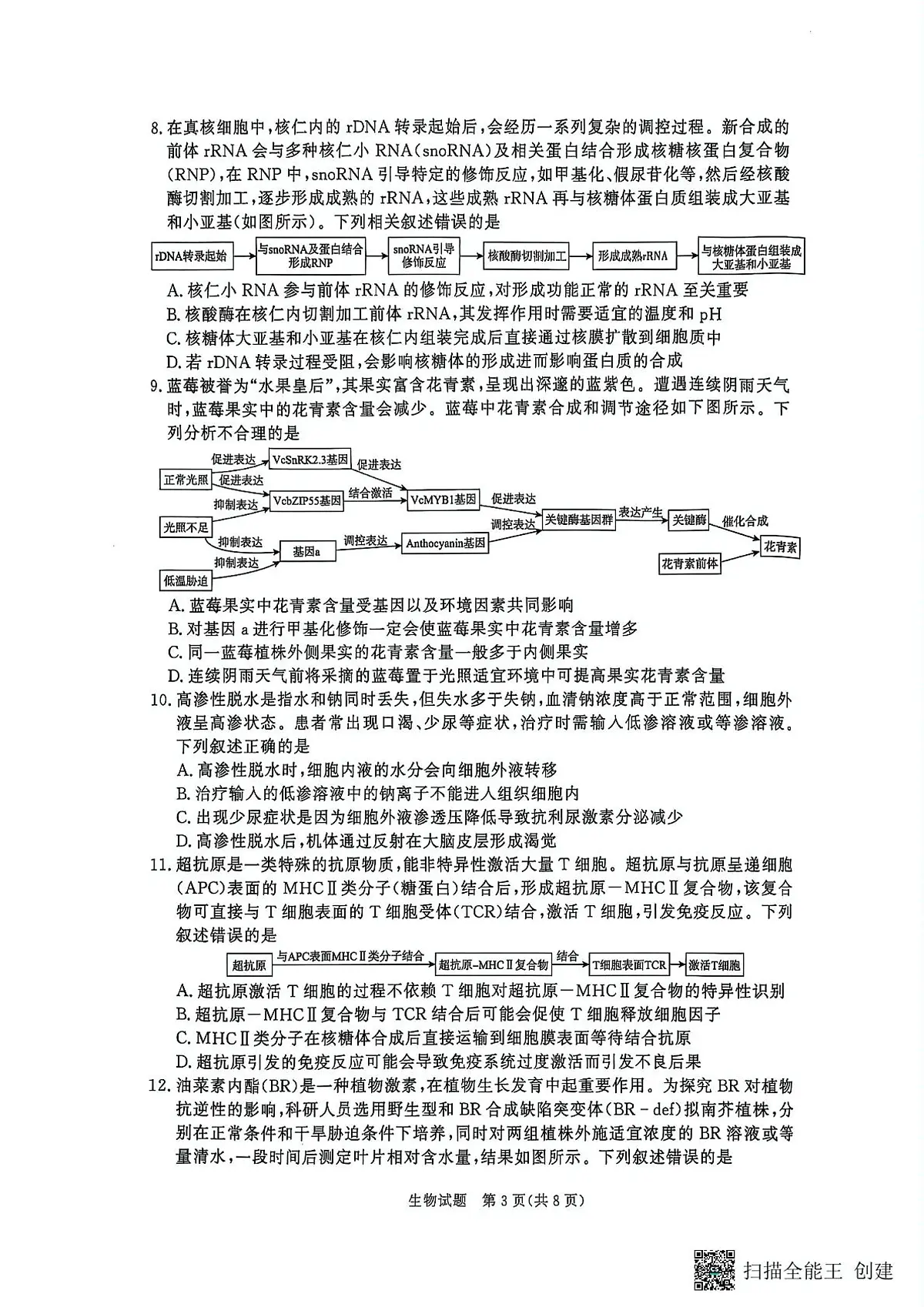 生物-河南省青桐鸣大联考2025年6月高二下学期月考第3页