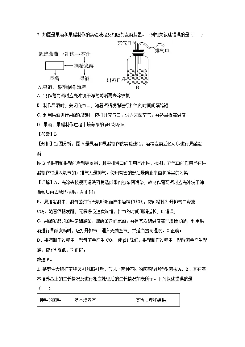 山东省滕州市2024-2025学年高二下学期3月月考生物试卷(解析版)第2页