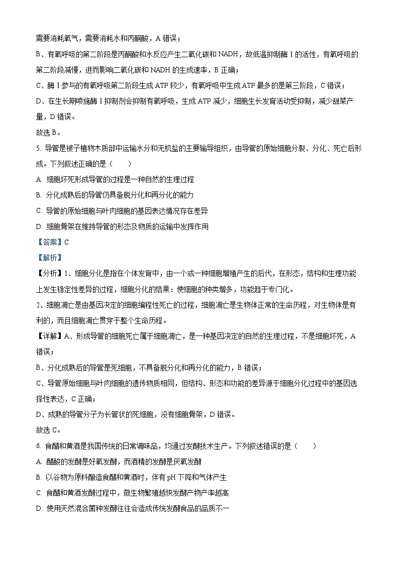2025年高考河南卷生物真题(解析版)第3页