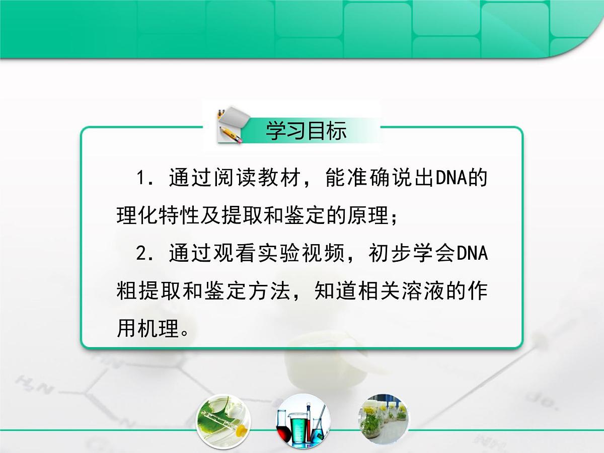 人教版 (新课标)高中生物选修1 5-1《DNA的粗提取与鉴定》复习课件第2页