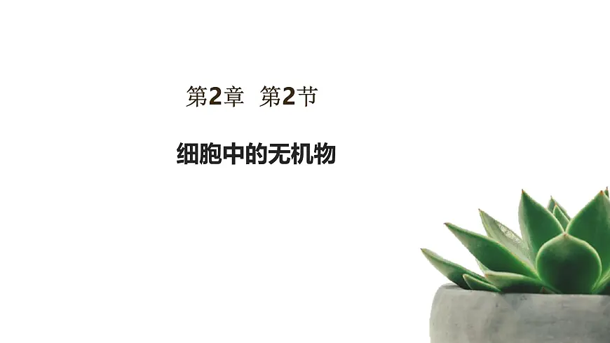 人教版高中生物必修1 2-2《细胞中的无机物》教学课件第2页