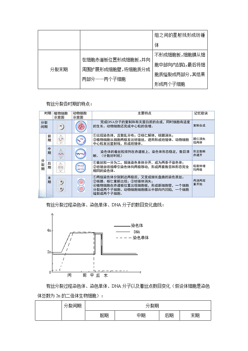 人教版高中生物必修1 6-1《细胞的增殖》课时2 教案第2页