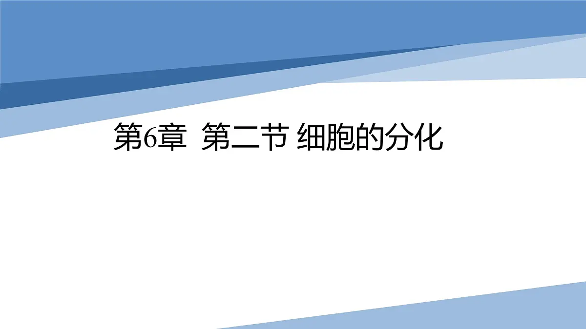 人教版高中生物必修1 6-2《第1课时 细胞的分化》课件第1页