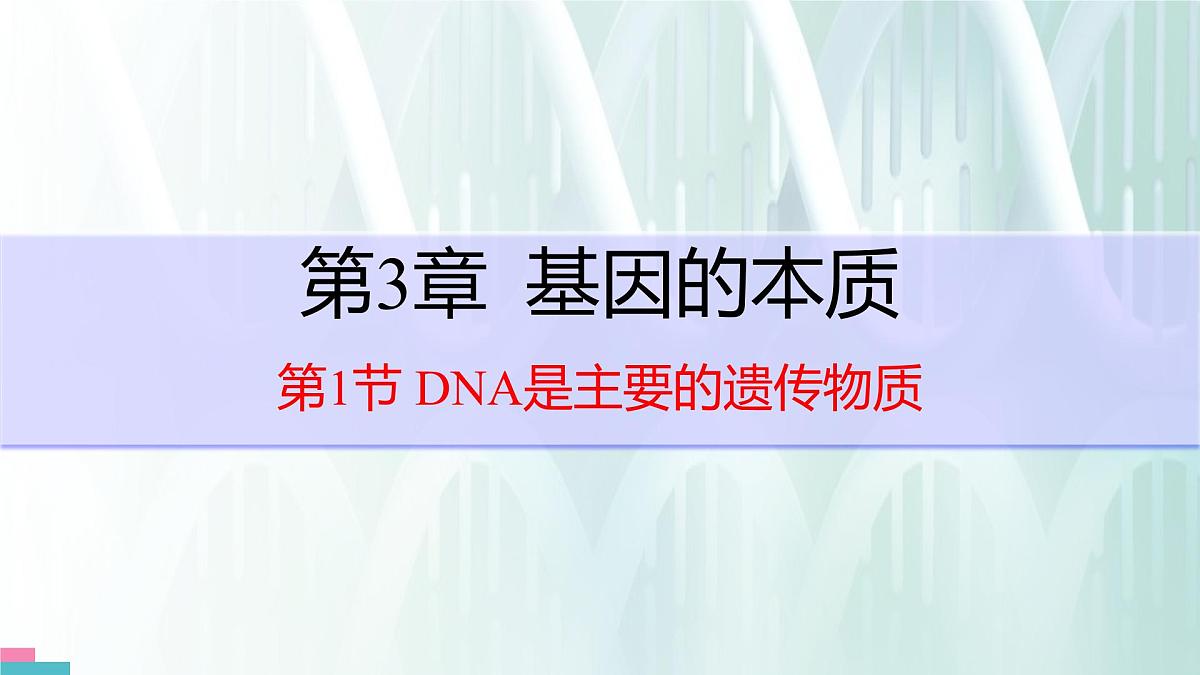 人教版高中生物必修2《3-1 DNA是主要的遗传物质》课件第1页