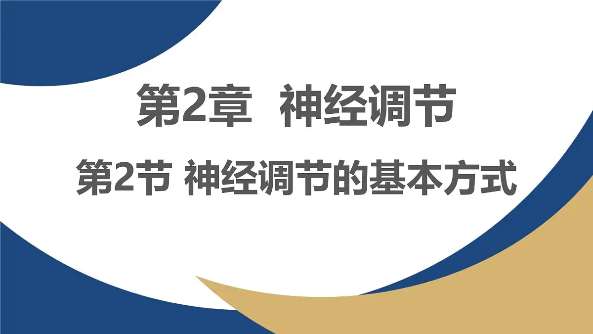 人教版高中生物选修1《2-2 神经调节的基本方式》课件第1页