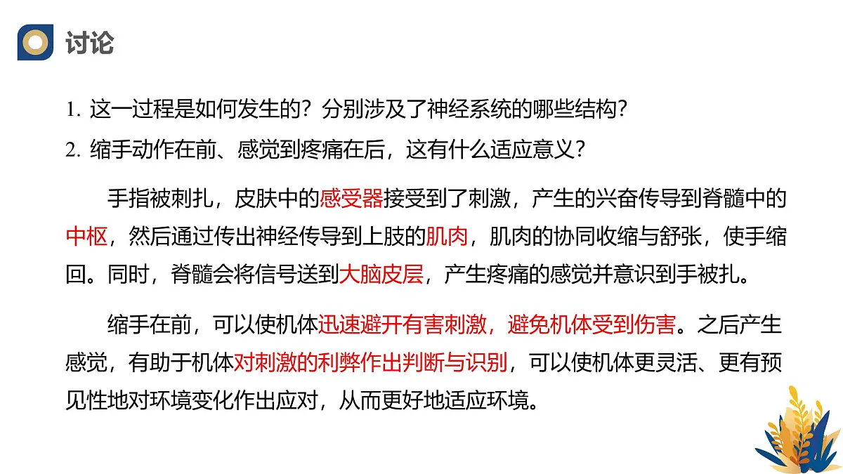 人教版高中生物选修1《2-2 神经调节的基本方式》课件第3页