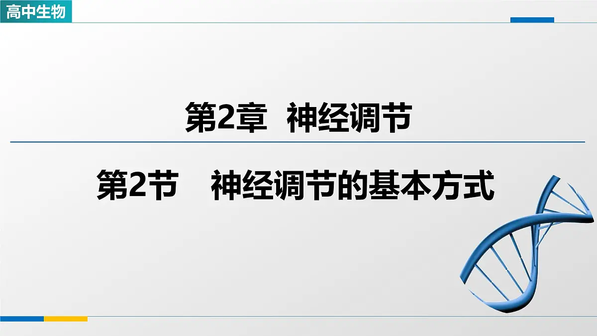 人教版高中生物选修1《2-2神经调节的基本方式》课件第1页