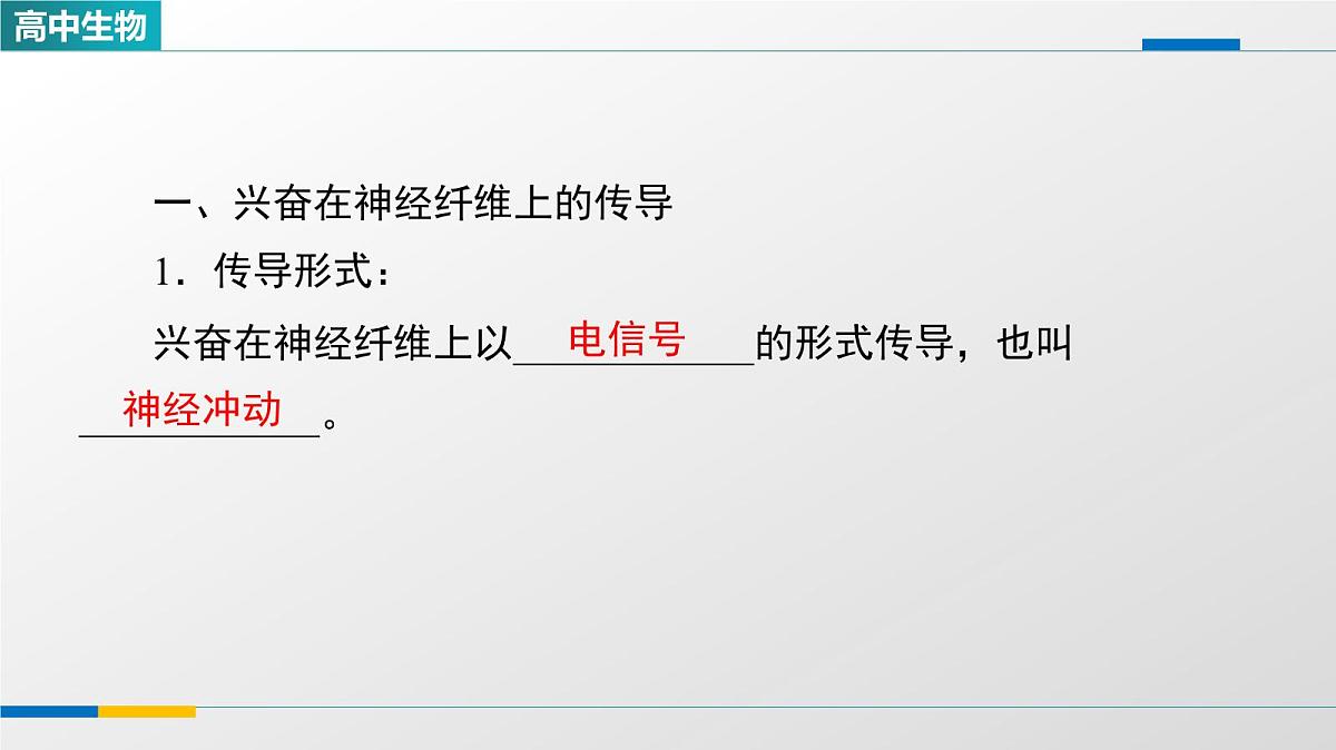 人教版高中生物选修1《2-3神经冲动的产生和传导》教学课件第2页