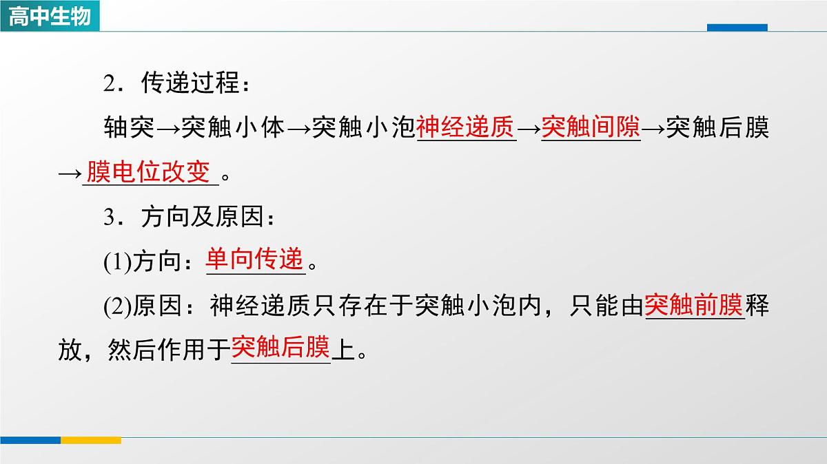 人教版高中生物选修1《2-3神经冲动的产生和传导》教学课件第6页