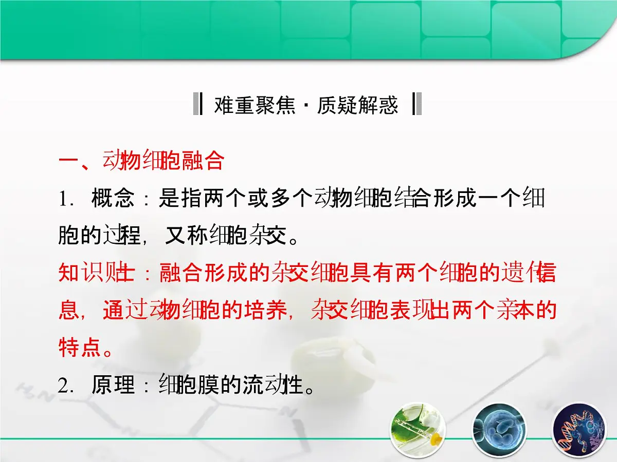 人教版 (新课标)高中生物选修3 2.2.2《动物细胞融合与单克隆抗体》复习课件第5页