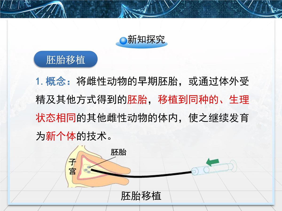 人教版 (新课标)高中生物选修3 3-3.3《胚胎工程的应用及前景》课件第5页