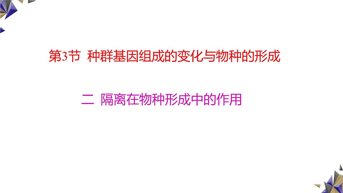 人教版高中生物必修2《6-3-2 种群基因组成的变化与物种的形成》课件第4页