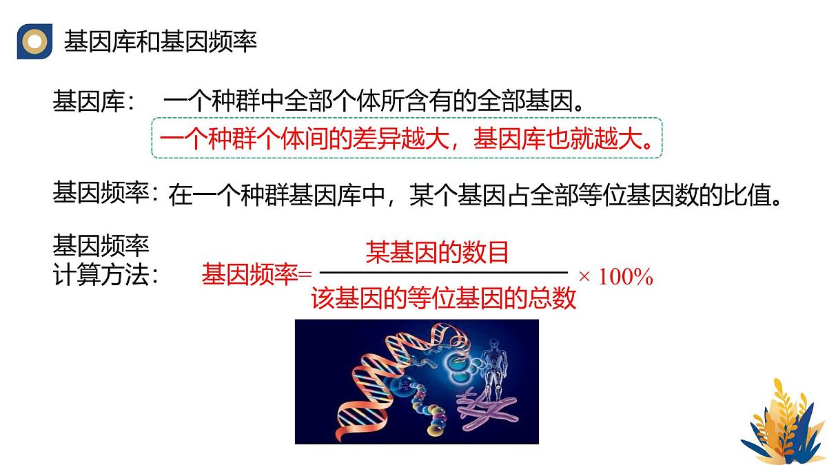 人教版高中生物必修2《种群基因组成的变化与物种的形成(第一课时)》教学课件第7页