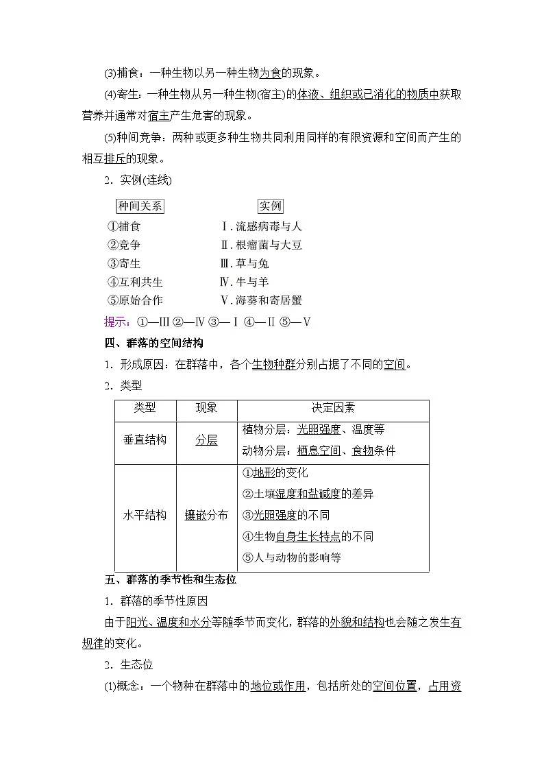 人教版高中生物选修2《2-1群落的结构》教案第2页