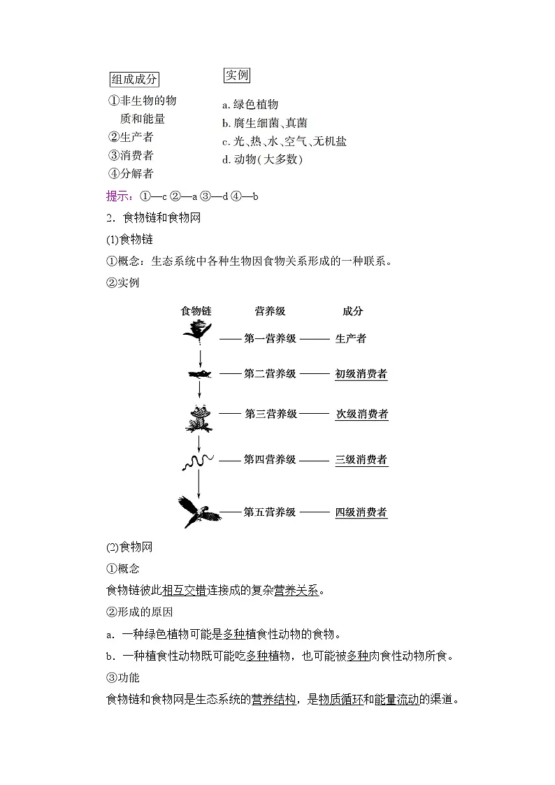 人教版高中生物选修2《3-1生态系统的结构》教案第2页