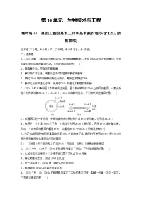 【备考2026】高考生物一轮复习资源：第10单元 课时练54 基因工程的基本工具和基本操作程序(含DNA的粗提取)（课时精练）（学生版）