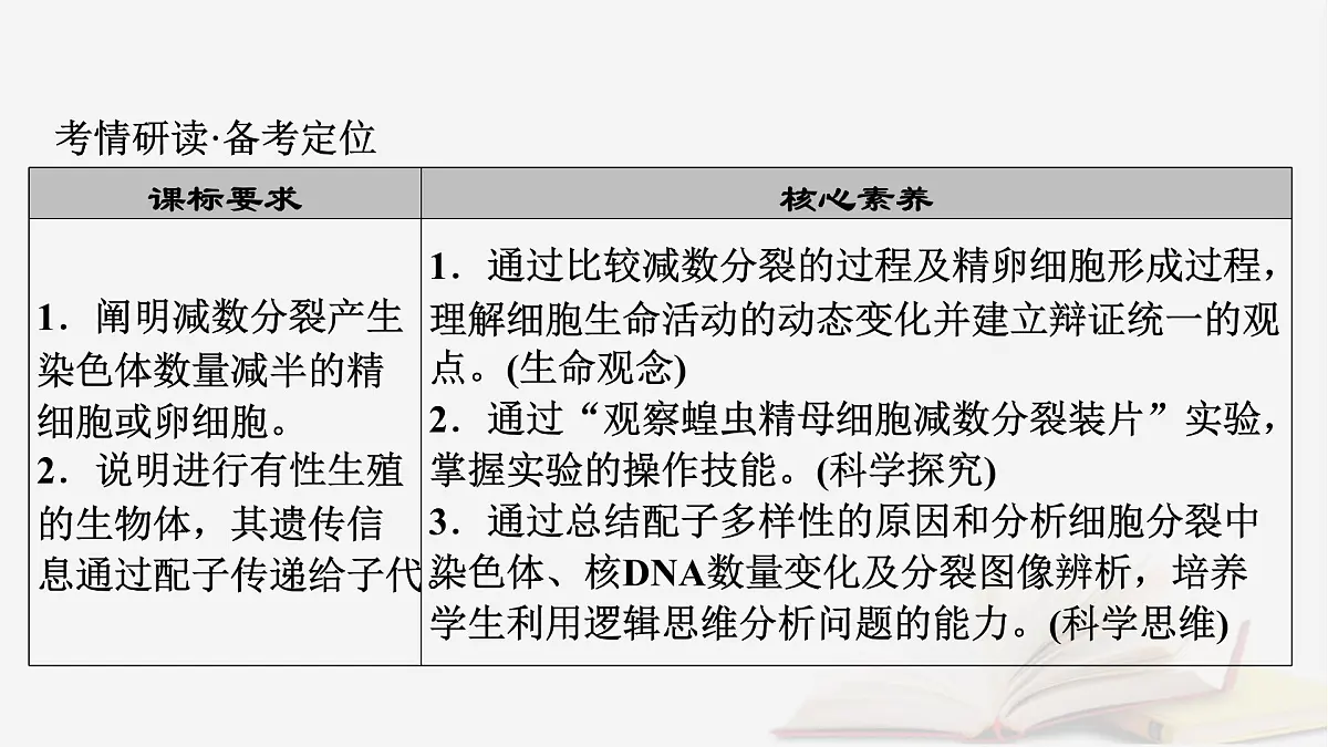 2026届高考生物一轮总复习必修1第4单元细胞的生命历程第2讲细胞的减数分裂和受精作用课件第3页