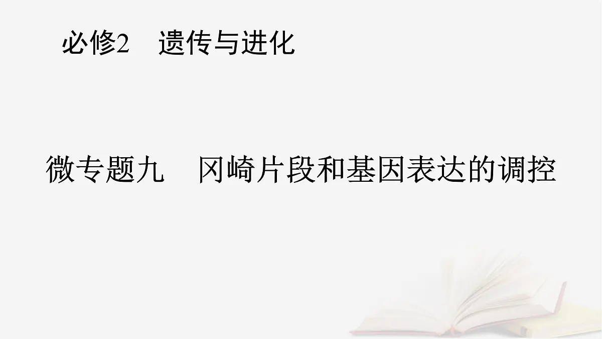 2026届高考生物一轮总复习必修2微专题9冈崎片段和基因表达的调控课件第1页