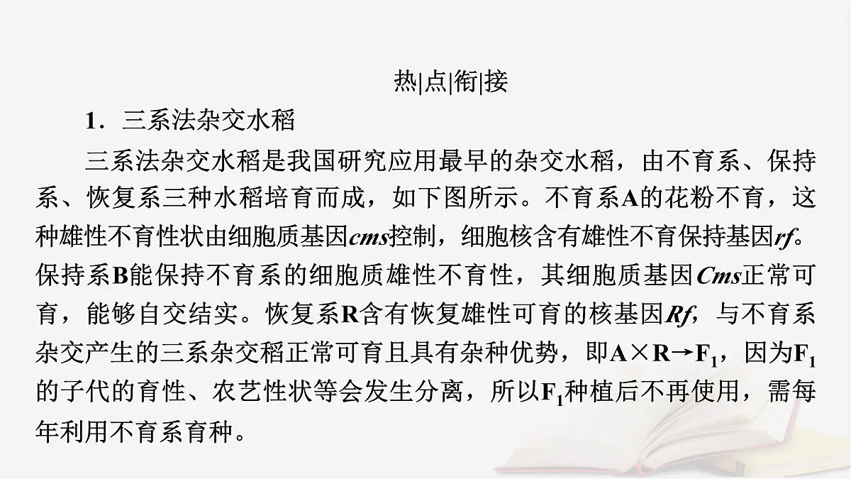 2026届高考生物一轮总复习必修2热点拓展3雄性不育与三系法两系法杂交育种课件第2页