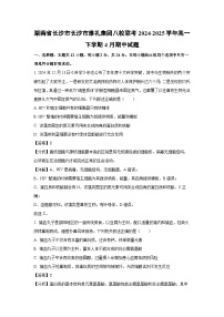 湖南省长沙市长沙市雅礼集团八校联考2024-2025学年高一下学期4月期中生物试卷（解析版）
