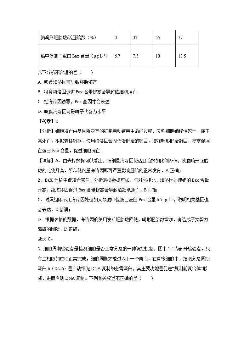 【生物】福建省宁德市福宁古五校联合体2023-2024学年高一下学期4月期中试题(解析版)第3页