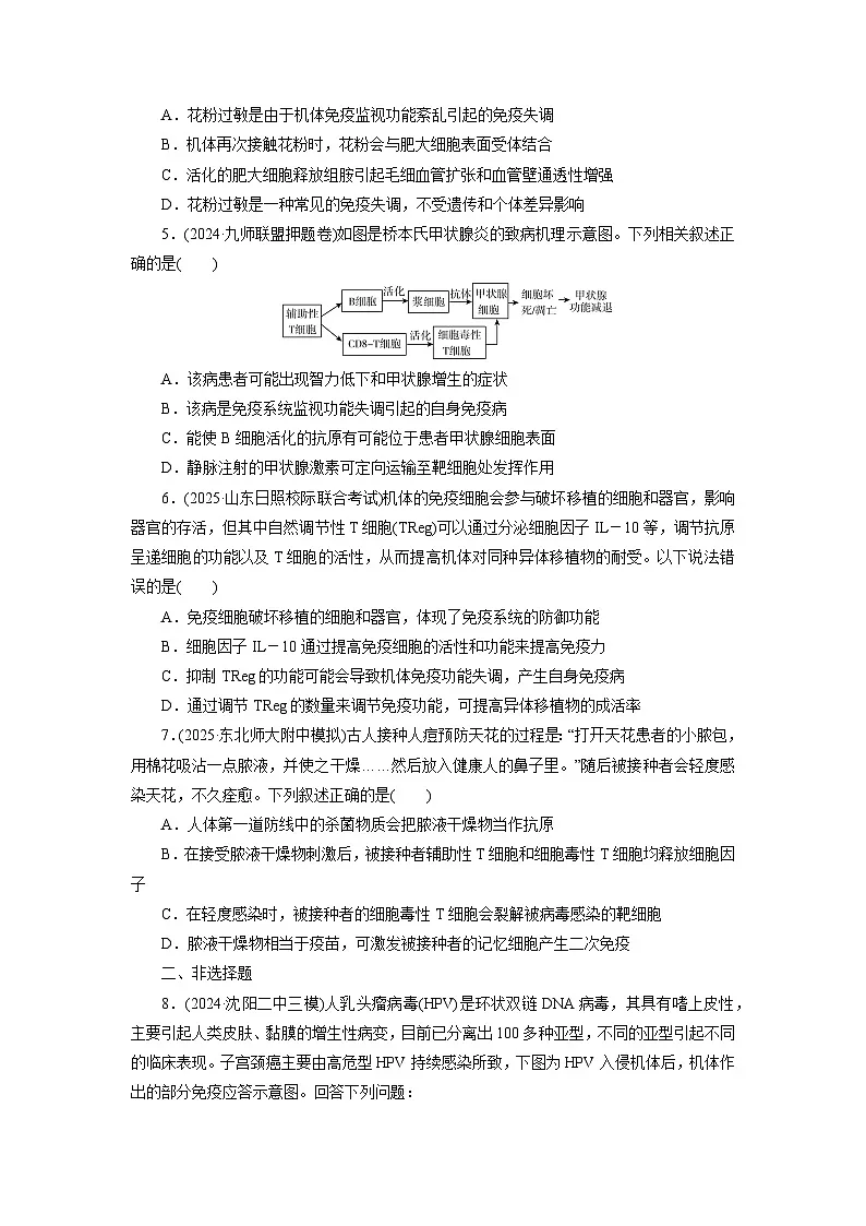 2026届高考生物一轮总复习提能训练练案33免疫调节第2页