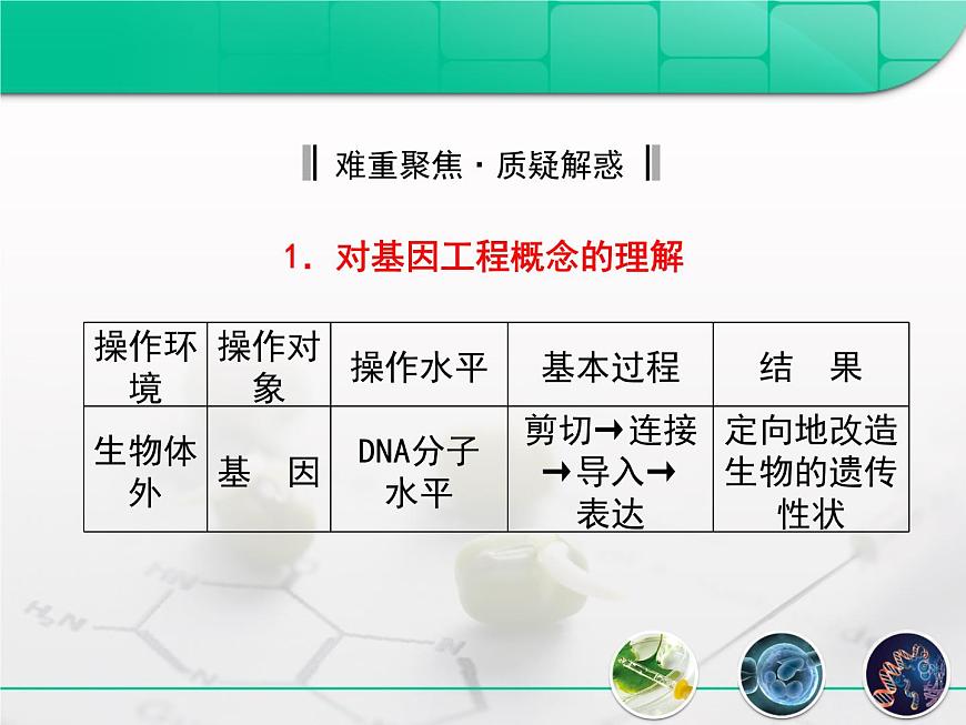 高中生物人教版(新課標(biāo))選修3 專題1 1-1.1《DNA重組技術(shù)的基本工具》復(fù)習(xí)課件第7頁