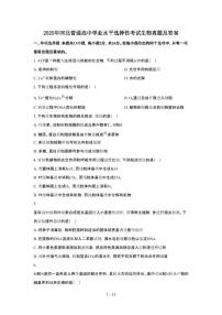 2025年6月河北普通高中学业水平选择性考试生物试题(原卷)含答案