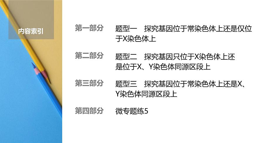 高考生物【一輪復(fù)習(xí)】課件　第五單元　微專題五　基因位置的判斷及相關(guān)實(shí)驗(yàn)設(shè)計(jì)第2頁(yè)