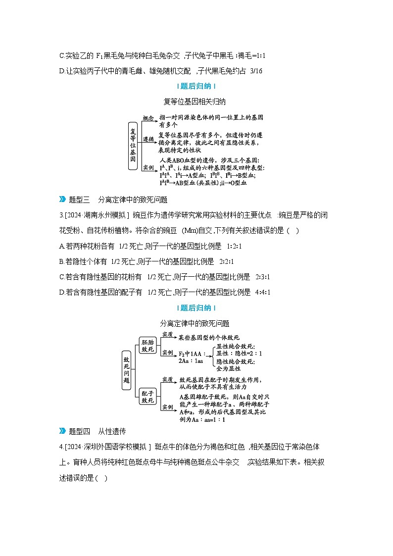 02 第14讲 第2课时 基因分离定律的拓展应用【正文】【听课手册】第2页