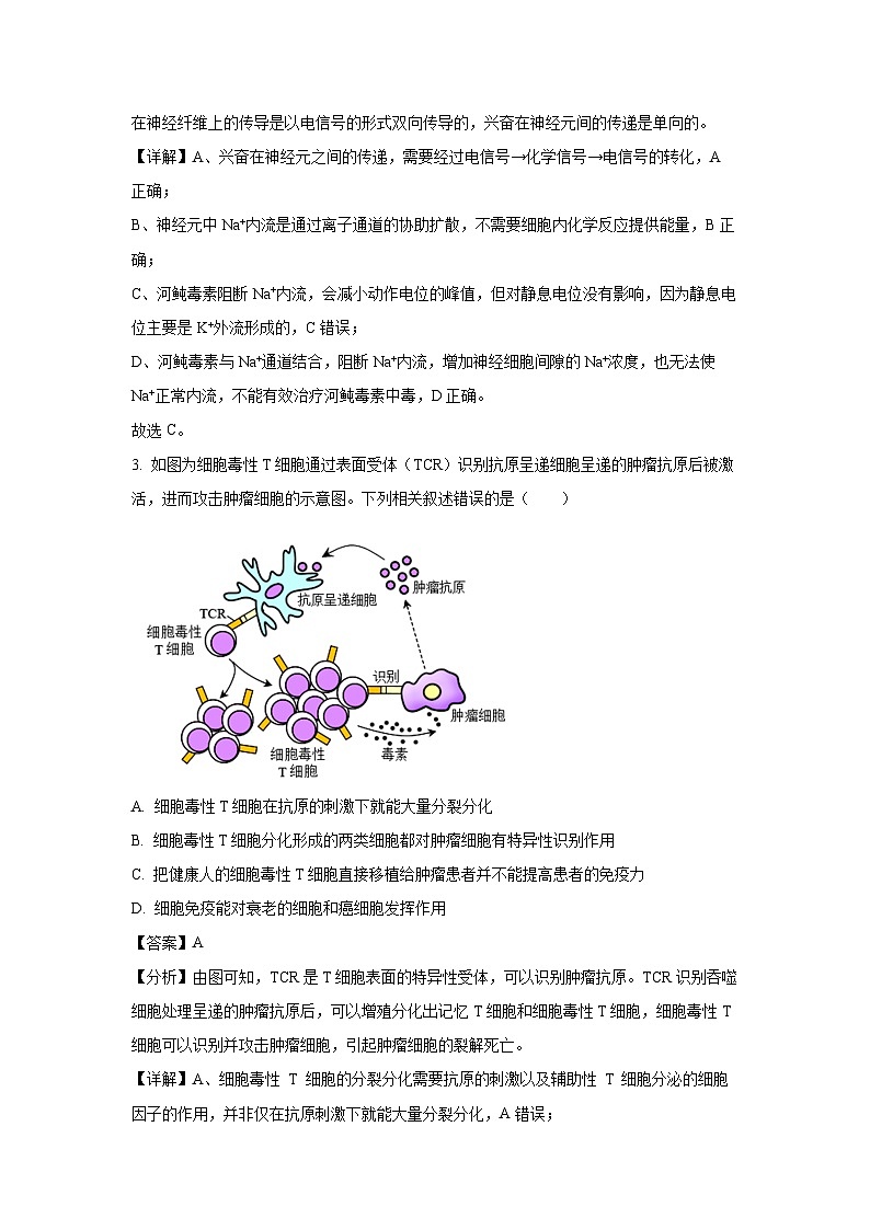 【生物】江苏省盐城市第三次七校联考2024-2025学年高二下学期5月月考(解析版)第2页