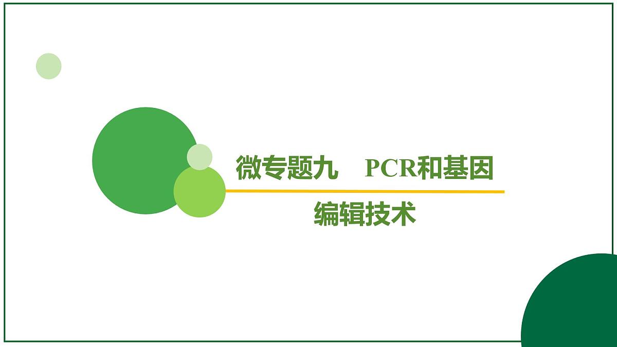 2026届高考生物一轮专题复习:专题10 微专题9 PCR和基因编辑技术 课件第2页