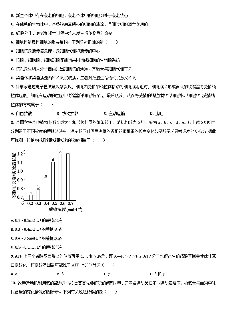 吉林省通化市梅河口市第五中学2024-2025学年高一下学期7月期末生物试题(含答案)第2页