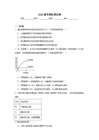 2025年高考课标卷生物真题（无答案）