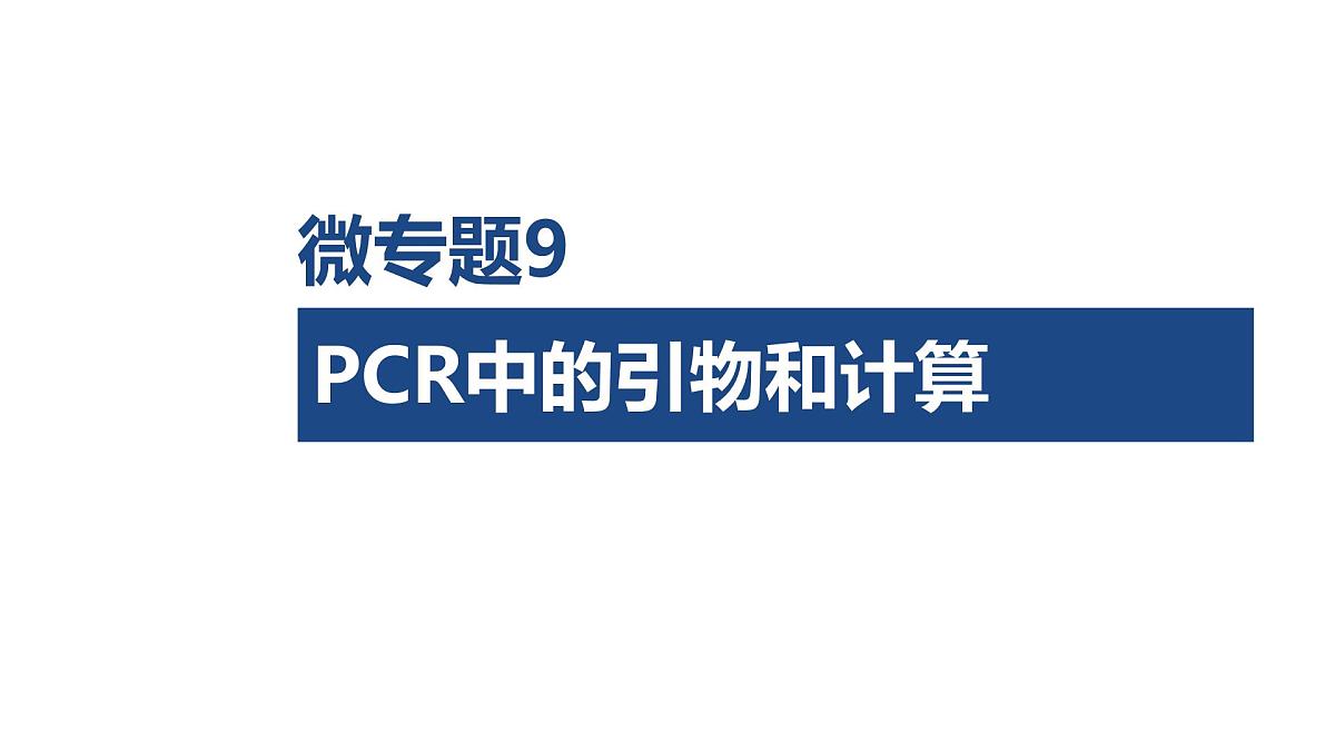 07-微专题9 PCR中的引物和计算第1页