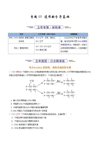 5年（2021-2025）高考1年模拟生物真题分类汇编专题05 遗传的分子基础（原卷版）（黑吉辽蒙专用）
