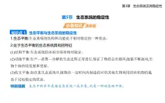 3.5 生態(tài)系統(tǒng)的穩(wěn)定性知識點串講課件+分層訓練-人教版高中生物高二上冊（選必二）