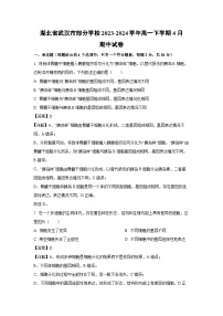【生物】湖北省武汉市部分学校2023-2024学年高一下学期4月期中试卷（解析版）