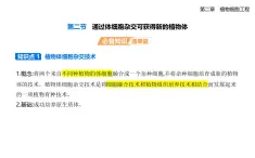 2.2通過體細胞雜交可獲得新的植物體知識點串講課件+分層訓練-浙科版高二上冊生物（選必三）