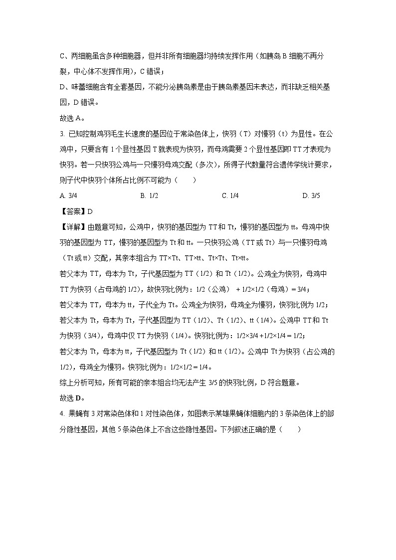 江西省上进联考2024-2025学年高一下学期期末考试生物试题(解析版)第2页