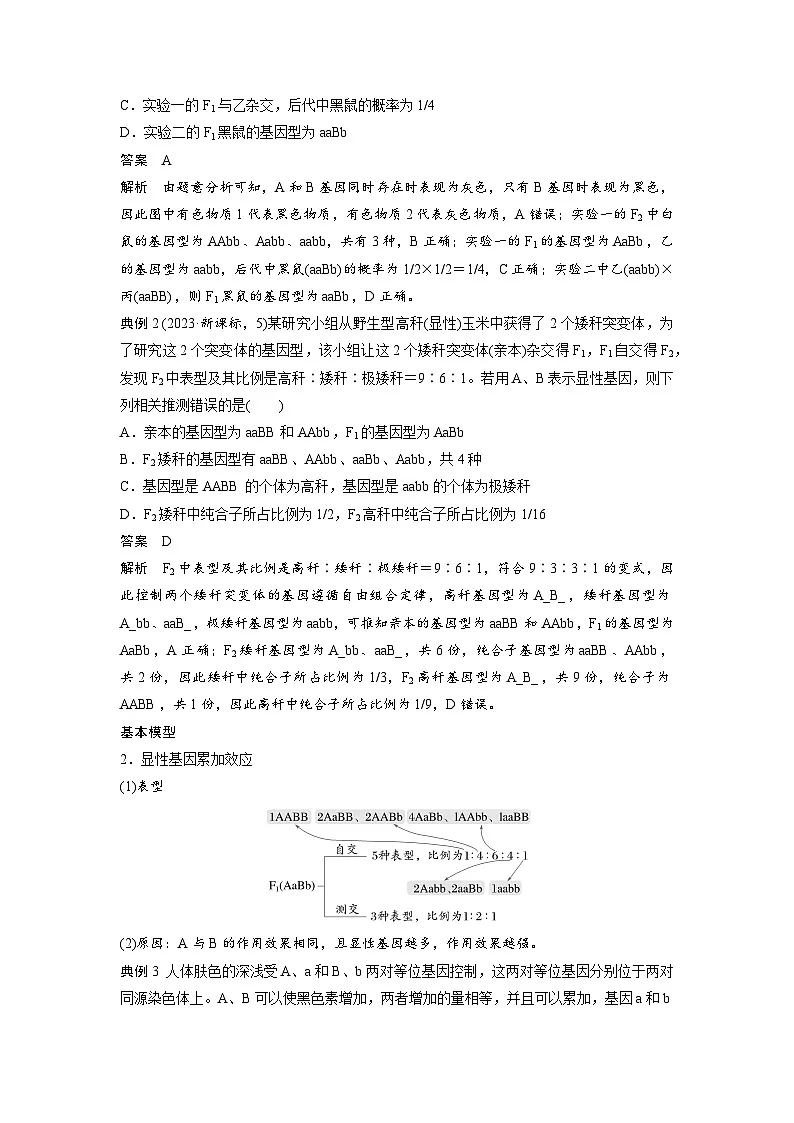 【备考2026】高考生物一轮复习资源:第5单元 专题突破7 自由组合定律中的特殊分离比(讲与练)(教师版)第3页