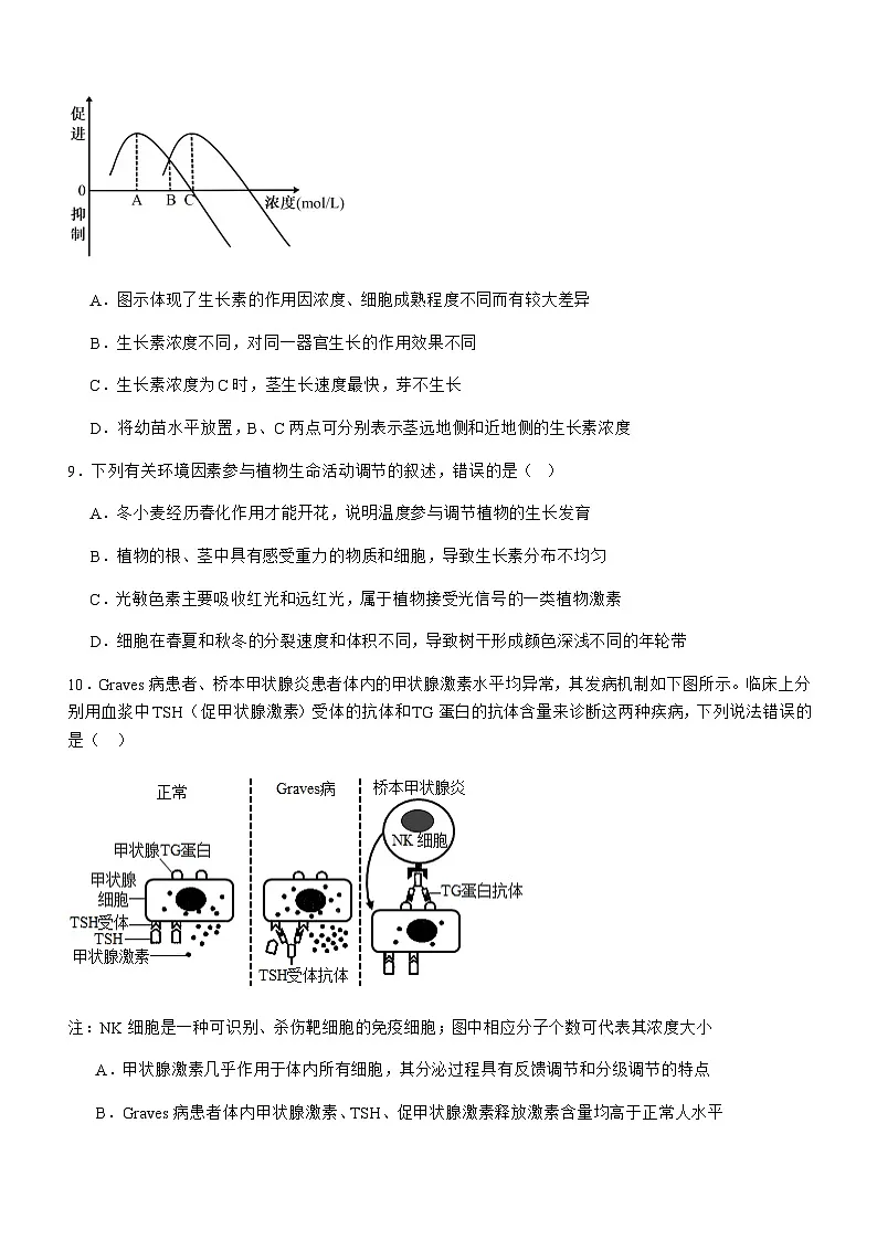 四川省泸州市泸县第五中学2024-2025学年高二下学期开学考试生物试卷第3页