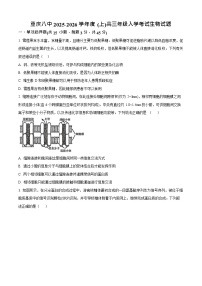 重庆市第八中学校2025-2026学年高三上学期入学考试生物试卷