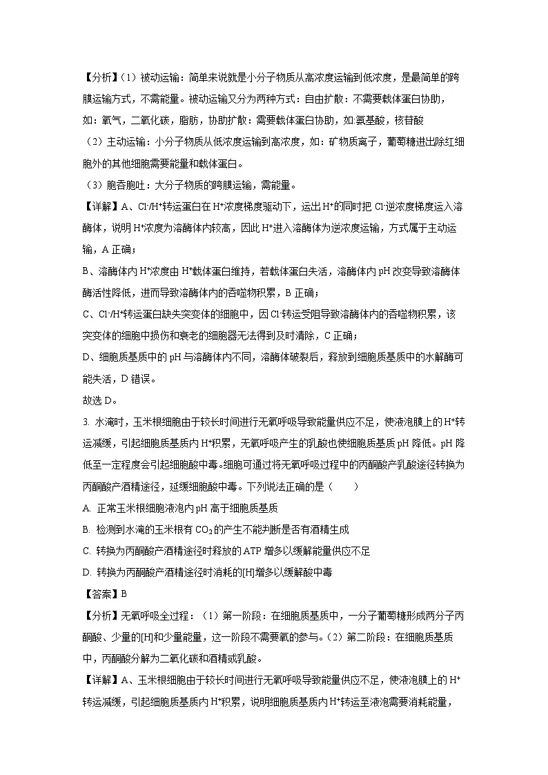 山东省实验中学2026届高三上学期开学测试生物试卷(解析版)第2页