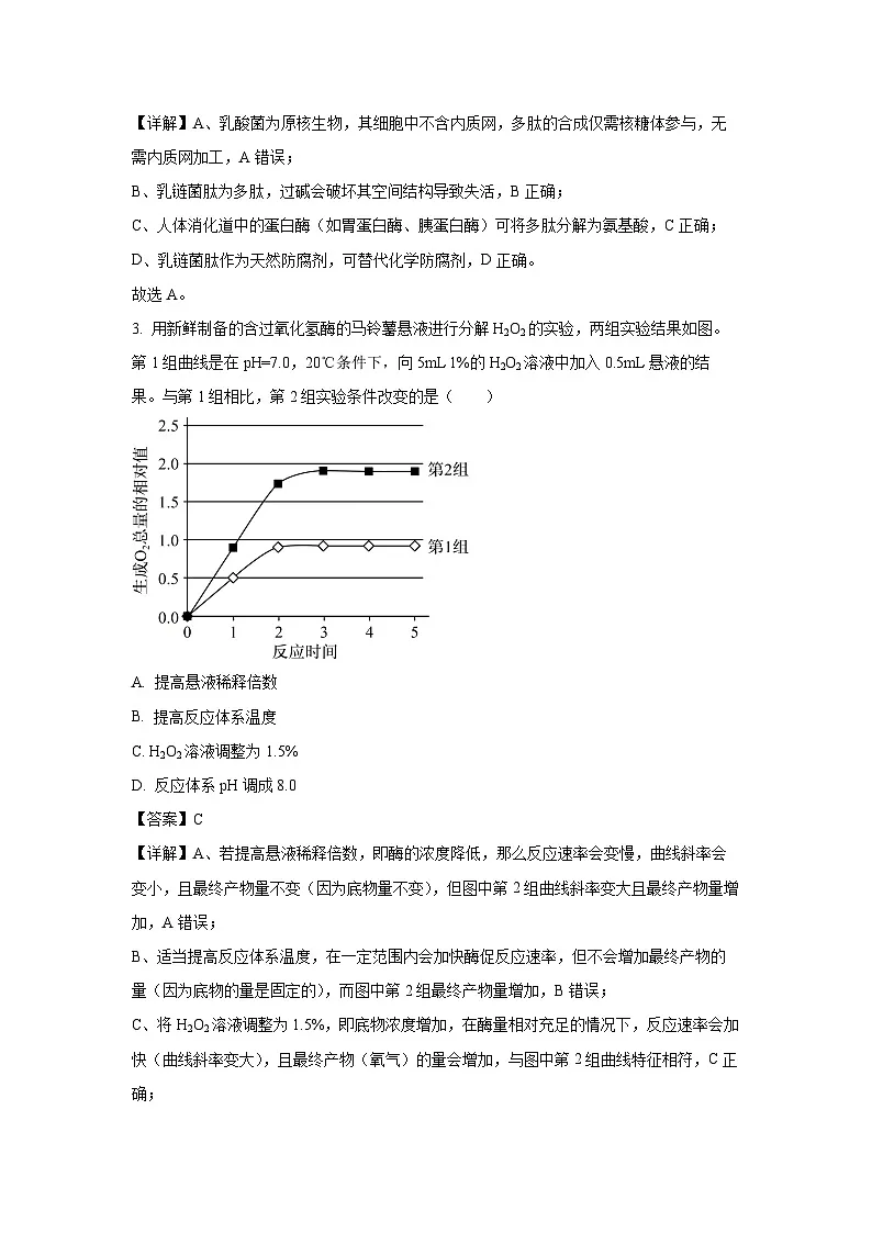 北京市丰台区2025-2026学年高三上学期开学测试生物试题(解析版)第2页