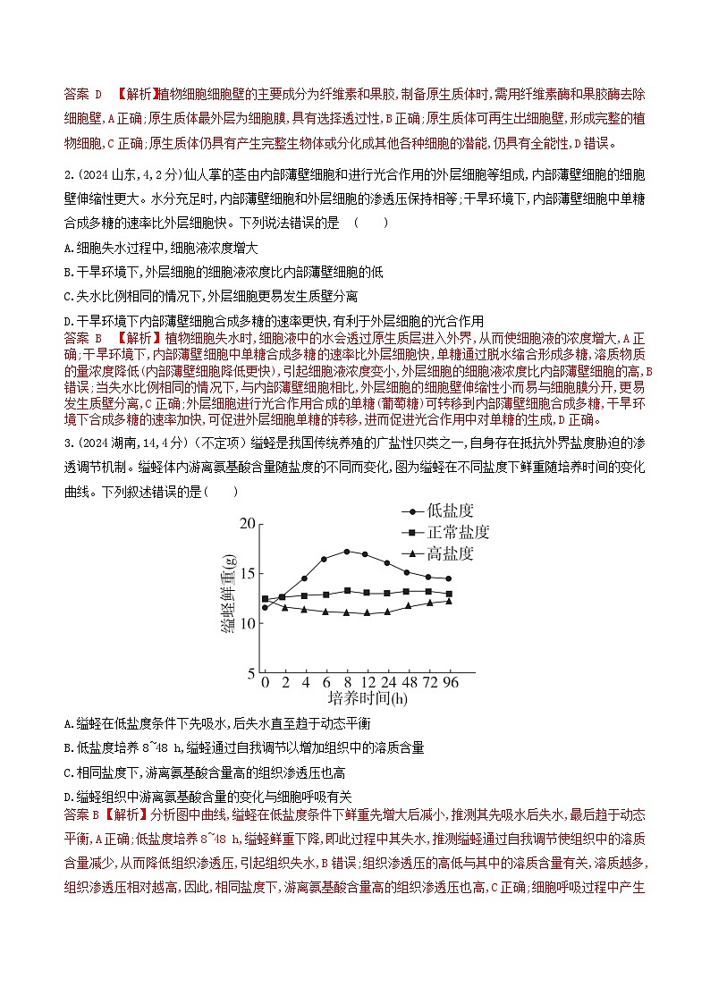 专题03 物质跨膜运输(解析版)第2页
