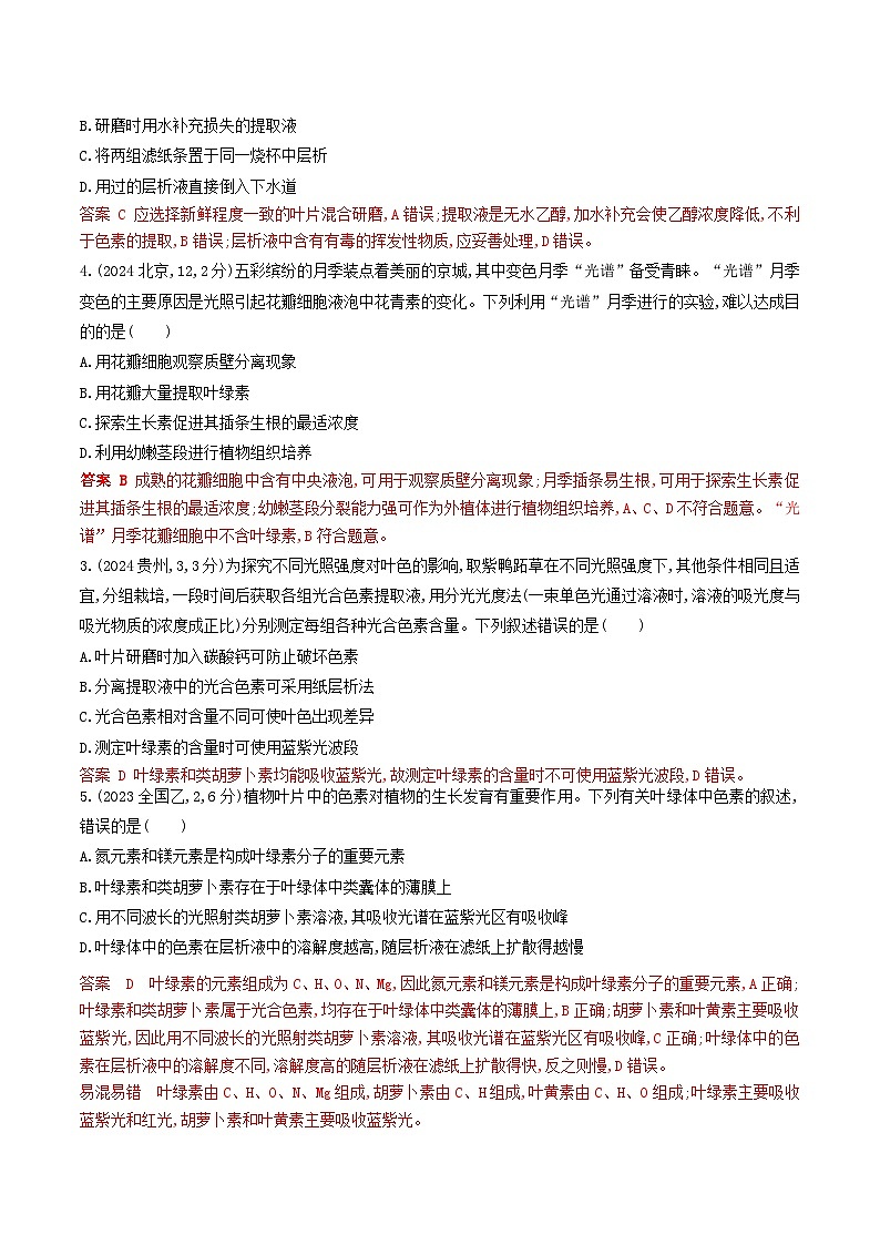专题06 光合作用(解析版)第3页